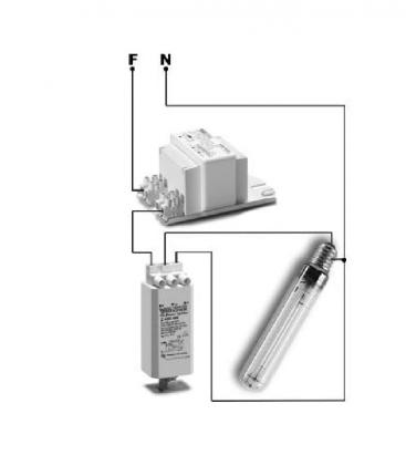 Kit di illuminazione professionale per la coltivazione di piante fai da te - HPS NAV 250W 10088-19208