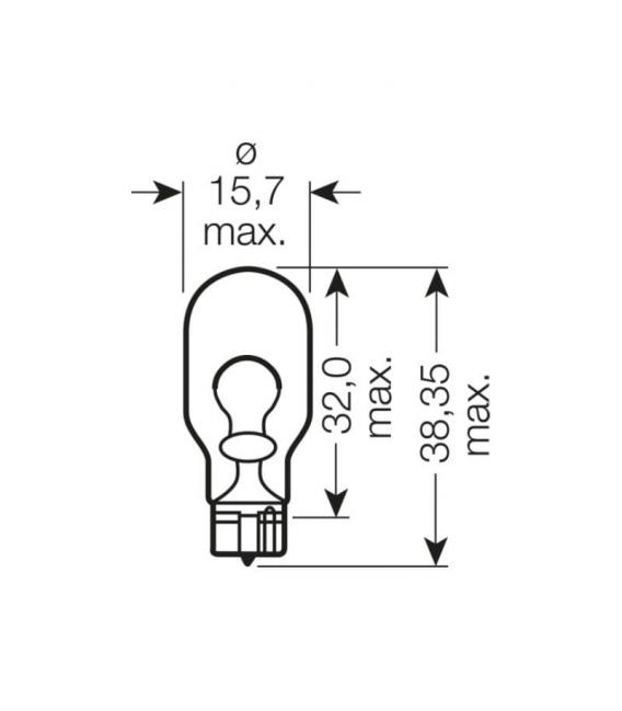 12V Car Bulb W16W 921 W2.1x9.5d Light Solution – foto