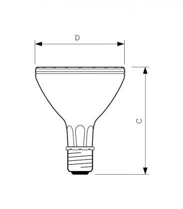 Elite MasterColour CDM-R 50W E27 PAR Lamp - 40D Par30L 10349-19491