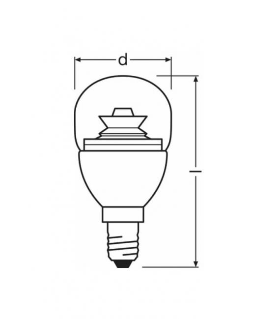 Superstar Classic P 25 Lámpara LED regulable - E14, 4W, 220V – foto
