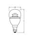 LED Superstar Classic P 25 4W 827 220V E14 dimmerabile - Mini lampada LED classica 10379-19595