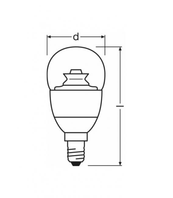 Superstar Classic P 40 Lampe LED dimmable - E14, 6W, 220V – Photo