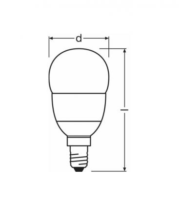 Superstar Classic P 40 Dimmable LED Lamp - E14, 6W, 220V FR 10384-19617