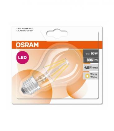 Lampe LED Classic A 60 6W Blanc chaud E27 10406-19741