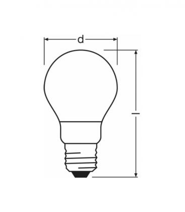 Lampe LED Classic A 60 8W 827 Dimm - E27, 220V (FR) 10410-19759