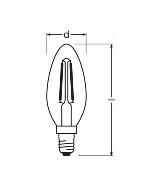 LED Classic Candle B 23 2.1W 827 E14 - Classic Candle Lámparas LED – foto