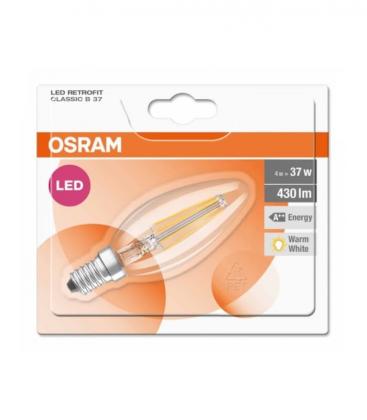 LED Classic B 37 4W 827 E14 Candle Lamp 10413-19778