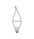 LED bougie classique BA 23 2W 827 220V FIL E14 10414-19783