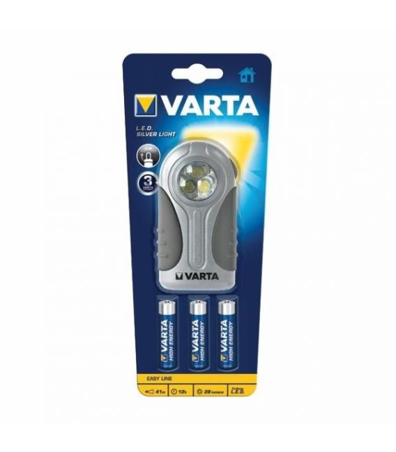 Lampe de poche LED argentée 3AAA Easy Line - Lampes de poche et torches – Photo