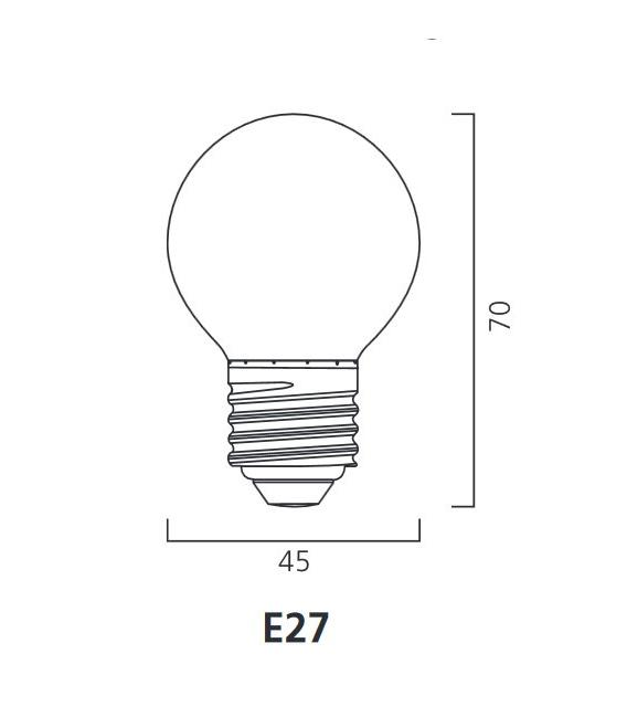 Lampada LED verde ToLedo Outdoor Ball IP44 E27 0,5W - Lampade colorate – Foto