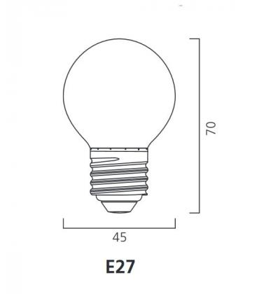 Green LED Lamp ToLedo Outdoor Ball IP44 E27 0.5W - Colored Lamp 10575-20485