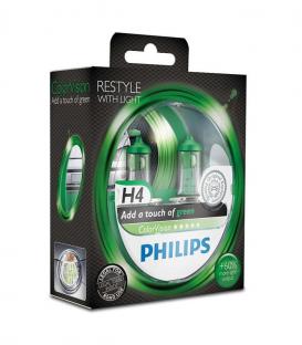 H4 60/55W 12V P43t Vert ColorVision Double Pack