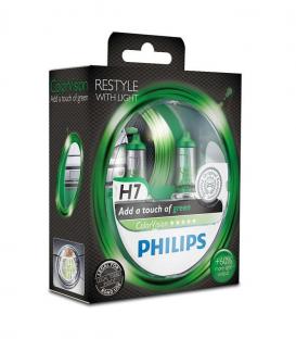 H7 55W 12V Vert ColorVision Double Pack