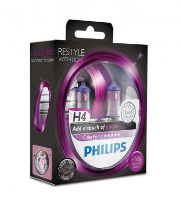 Car Bulb H4 60 55W Purple ColorVision Double Pack 10631-20759