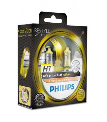 Bombilla de coche H7 55W ColorVision Amarillo Paquete doble 10634-20792