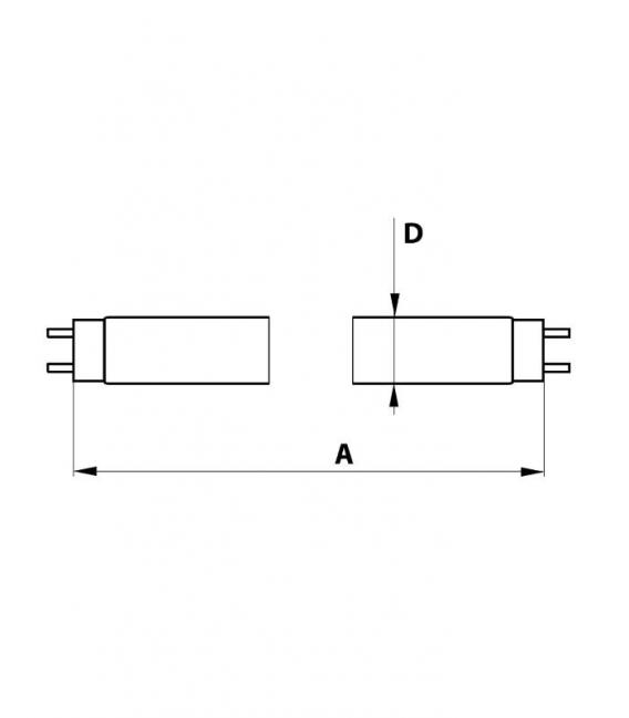 T8 LT 18W 015 G13 Lampadina colorata rossa – Foto