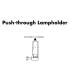 Lampholder Base G13 Push through 109330 8243-21375