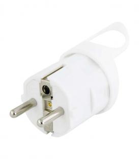Winkelstecker mit seitlichem Abgang - weiß