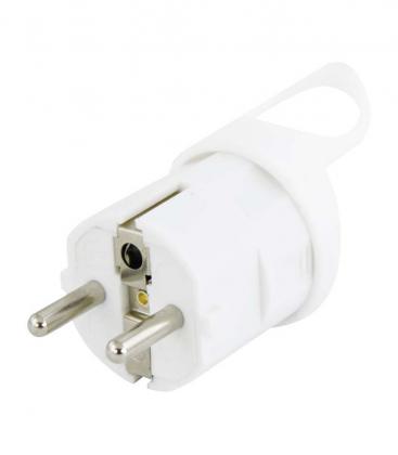 White Angled Plug with Side Outlet Electrical Extension Cord 10861-21960