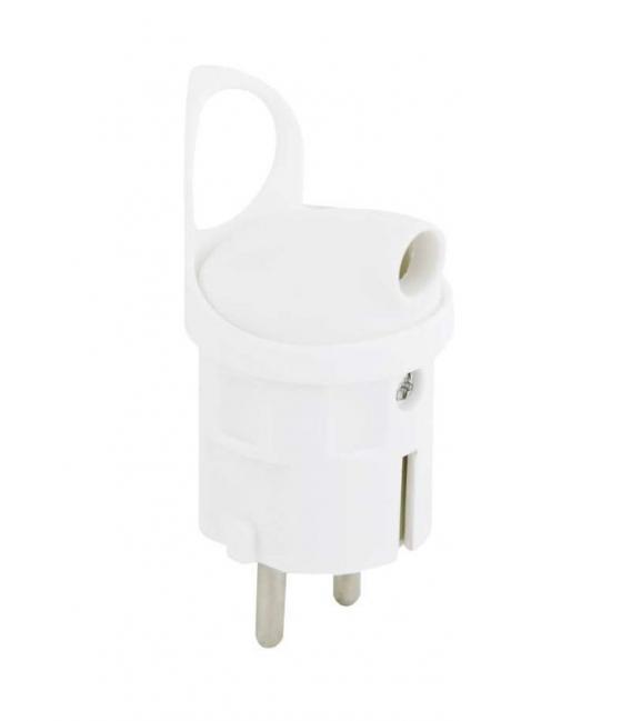 White Angled Plug with Side Outlet - Electrical Extension Cord – photo