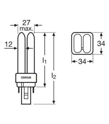 Compact Fluorescent Lamp TC-D Dulux D 26W 827 - G24 Variant 1028-2210
