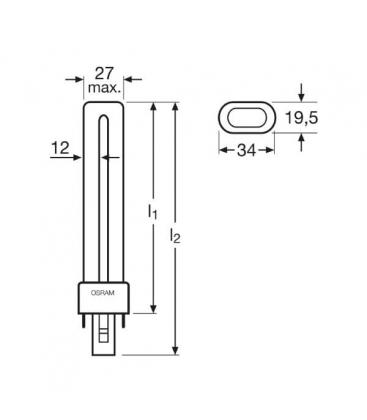 Compact Fluorescent Lamp TC-S 11W 827 - G23 2G7 Lamp 1045-2255