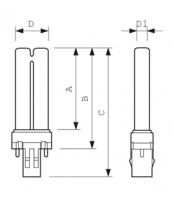13W PL-S G23: lampada di sterilizzazione UV-C ad efficienza. – Foto