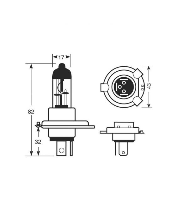 Car Bulb H4 60/55W P43t 64193 NBL Night Breaker Laser - Tuning – photo