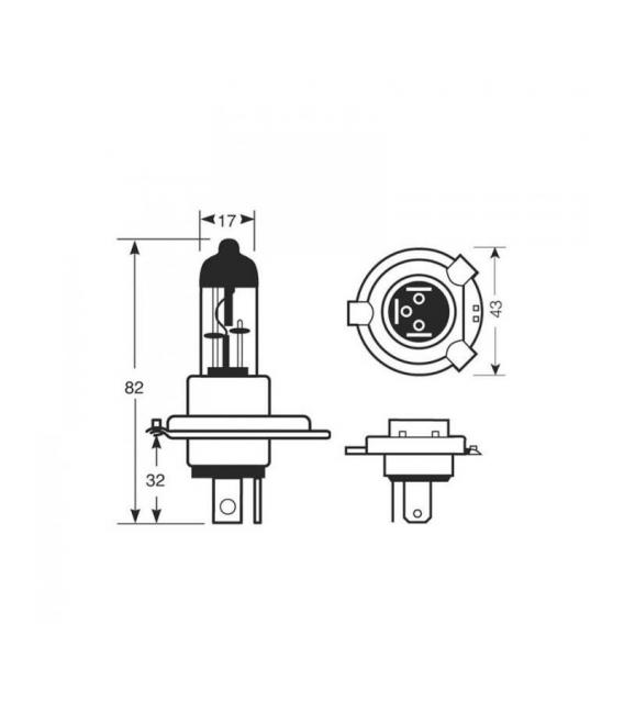 Autolampe H4 60/55W P43t 64193 NBL Night Breaker Laser - Tuning – foto