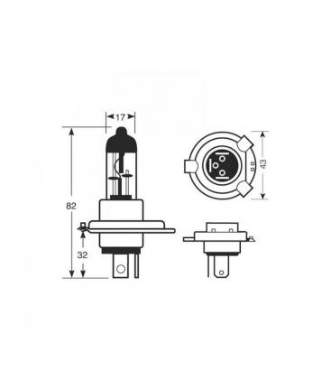 Bombilla coche H4 60/55W P43t 64193 NBL Night Breaker Laser - Tuning 11002-22782