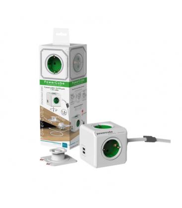 PowerCube Extended USB Type F Green 1.5m - Electrical Extension Cord 11064-22939
