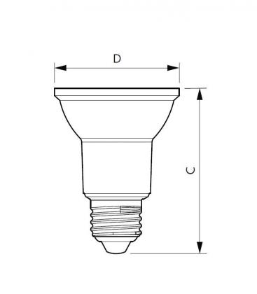 Lámpara regulable Master LEDspot CLA D 6 - 50W, E27, 827 PAR20 11136-23112