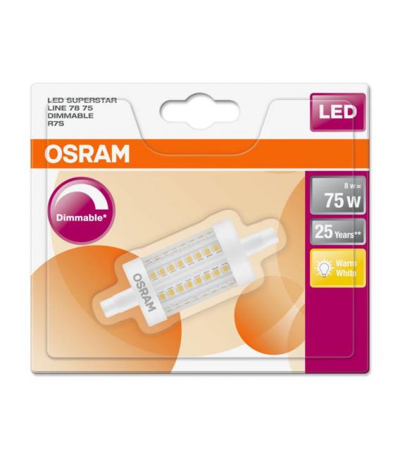LED-Lampe Superstar Line 75 8W 827 Dimm - R7s LED-Lampen – foto