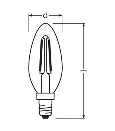 LED Classic Candle B15 1.4W 827 E14 - Classic Candle LED Lamp 11192-23329