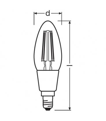 LED Classic B 40 5W 827 E14 Lampada a candela dimmerabile 11193-23335