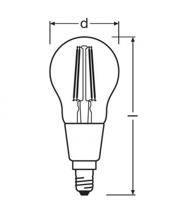 Mini lampe LED dimmable P 40 5W 827 - E14, 220V Power 11200-23375