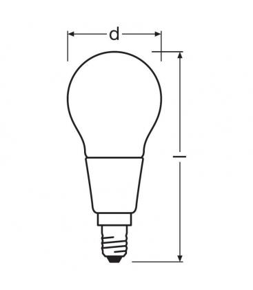 Mini lampada LED dimmerabile P 40 5W 827 E14 - Illuminazione a basso consumo energetico. 11201-23379