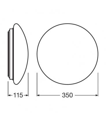 Ledvance Surface Circular Led 350 18W 220-240V 4000K WT IP44 11252-23695