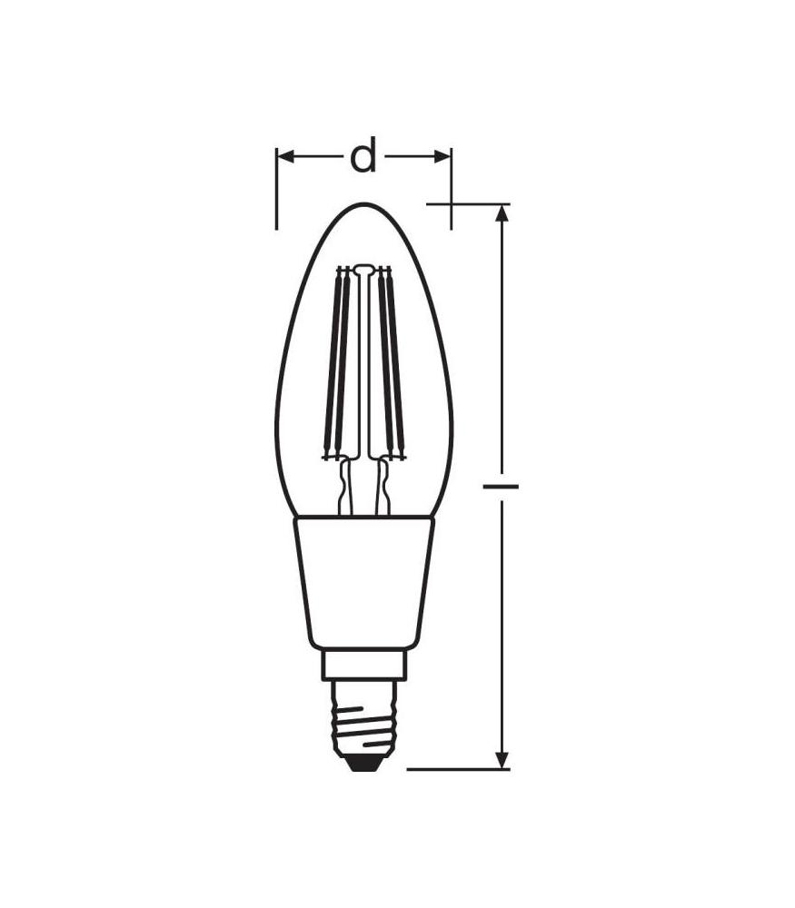 220V Classic 4 B Retrofit Parathom 40 E14 827 5W Led GLOWdim mwOv0N8n