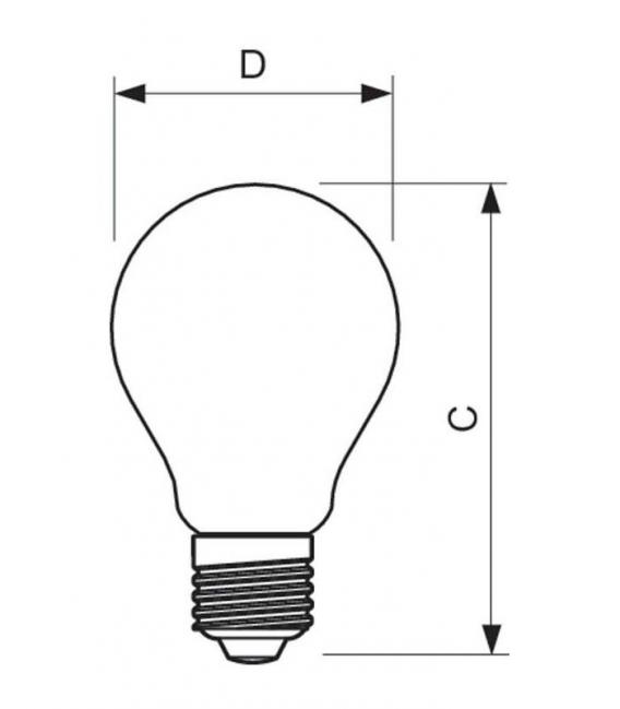 Klassische LED-Birne ND 7 60W 220V 827 A60 CL E27 LED-Lampe – foto