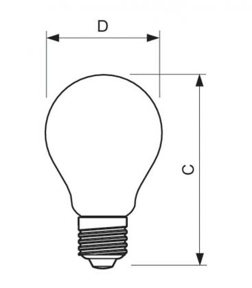 Lampadina LED classica ND 7 60W 220V 827 A60 CL E27 Lampada LED 11291-23854