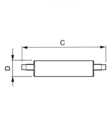 Lámpara LED lineal 14 100W 830 R7s - Iluminación 11298-23886