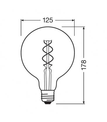 Vintage 1906 Globe LED sijalka - 5W 820 lumnov E27 11513-24762