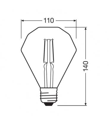 Lampada LED a diamante vintage del 1906 - Illuminazione decorativa 11517-24786