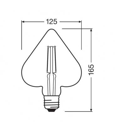 Vintage srce LED sijalka 1906 - Dekorativna 11519-24798