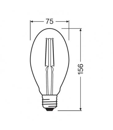 Vintage 1906 Oval LED Lampe - Dekorative Beleuchtung 11520-24803