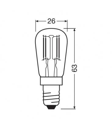Lampe LED Parathom Special T26 2.8W 865 E14 Réfrigérateur Machine à coudre 11526-24833
