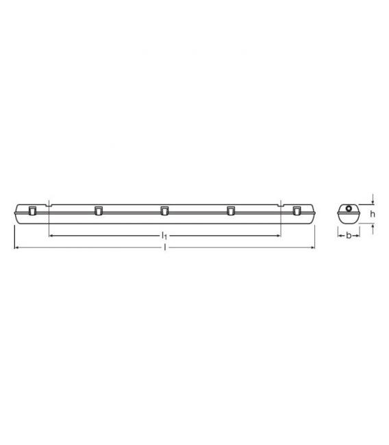 1x20W 840 LED SubMARINE - apparecchio impermeabile IP65 da 1500 mm – Foto