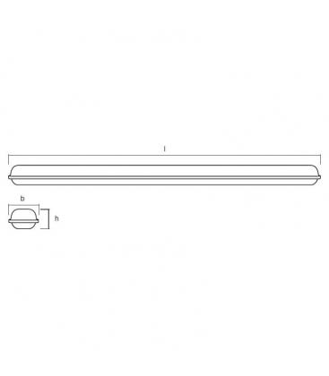 18W 840 LED SubMARINE integrato - apparecchio durevole da 600 mm 11563-25018