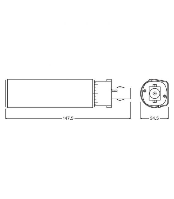LED Lamp Dulux D 7W 830 G24d 2 - Energy Efficient – photo